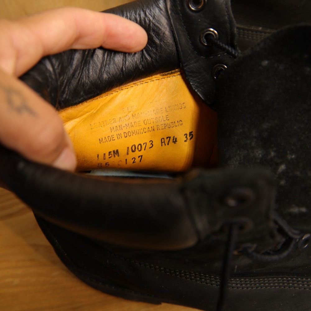 Timberland 6 Inch Premium Waterproof Boots Black Nubuck 10073 Mens 11.5 M - Picture 4 of 7
